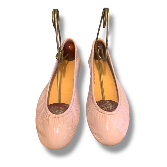 Tieks by Gavrieli Ballet Flats Blush Patent Leather Teal Soles Size 9 - Picture 4 of 9